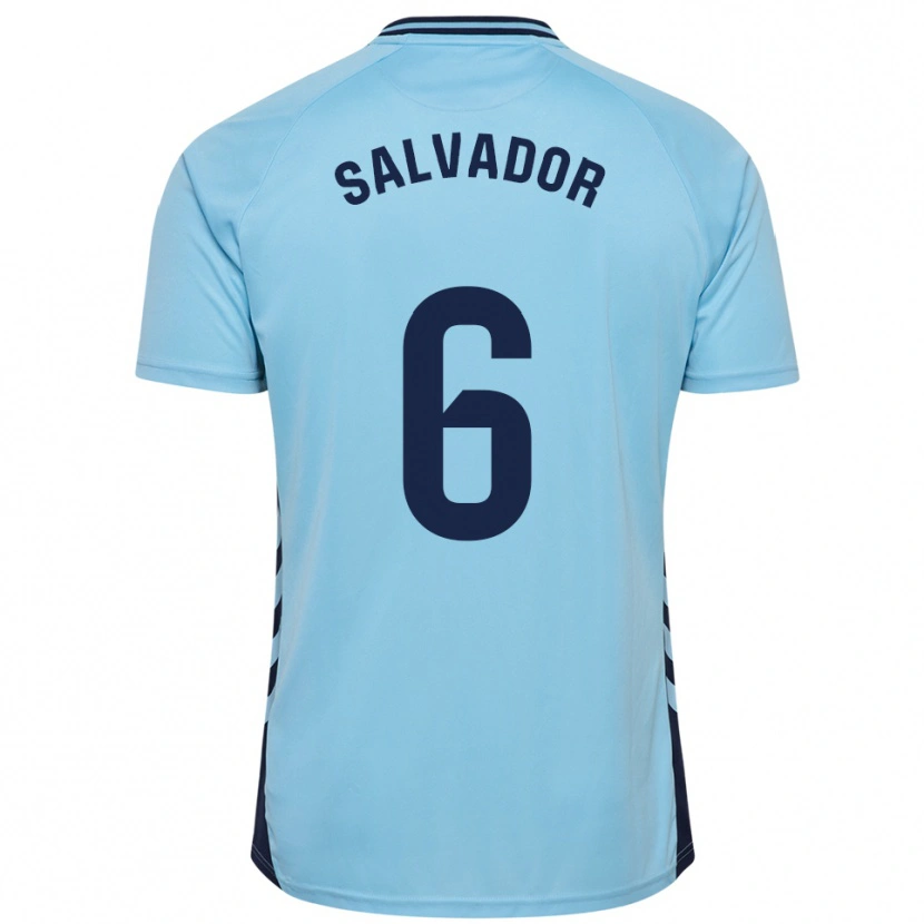 Danxen Hombre Camiseta Pol Salvador #6 Celeste 2ª Equipación 2025/26 La Camisa