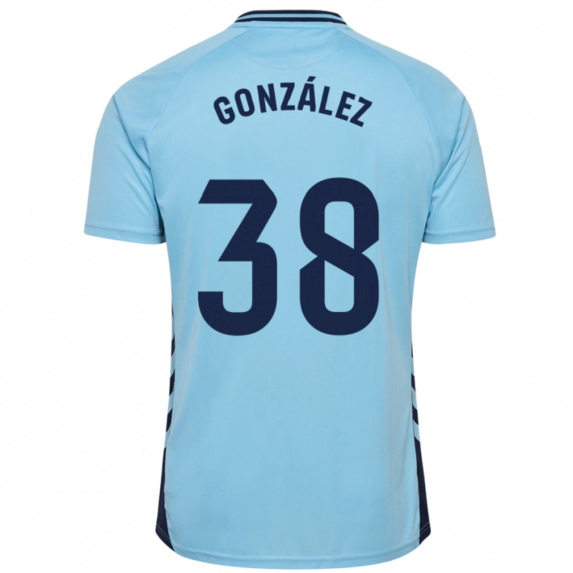 Danxen Hombre Camiseta Josito González #38 Celeste 2ª Equipación 2025/26 La Camisa