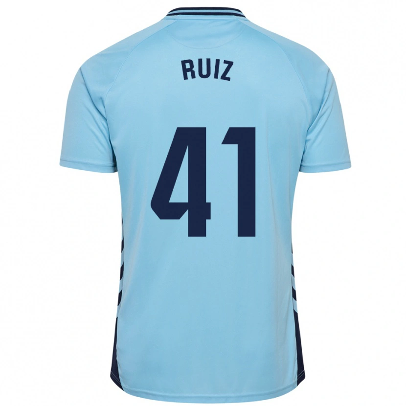 Danxen Hombre Camiseta Sergio Ruiz #41 Celeste 2ª Equipación 2025/26 La Camisa