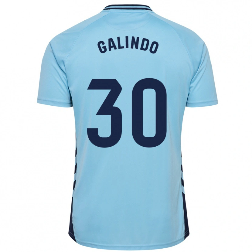 Danxen Hombre Camiseta Cristian Galindo #30 Celeste 2ª Equipación 2025/26 La Camisa