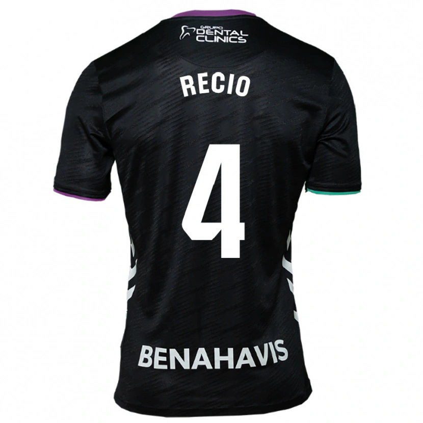 Danxen Hombre Camiseta Ángel Recio #4 Negro Morado Verde 2ª Equipación 2025/26 La Camisa