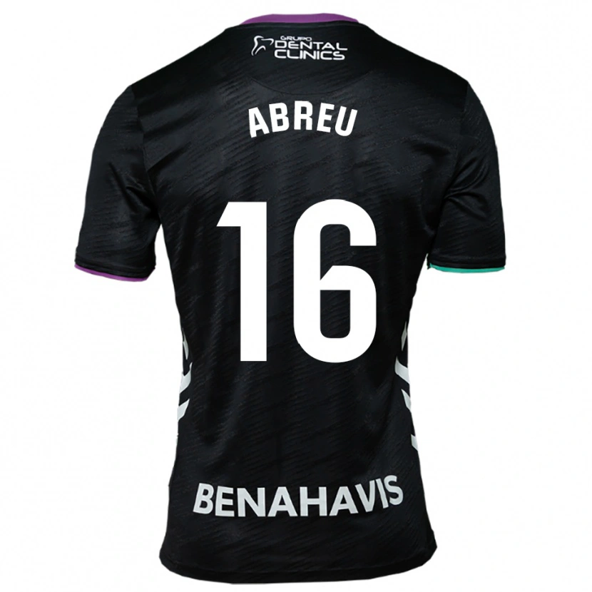 Danxen Hombre Camiseta Marco Abreu #16 Negro Morado Verde 2ª Equipación 2025/26 La Camisa