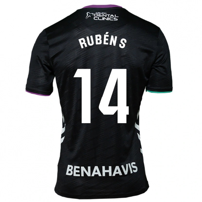 Danxen Hombre Camiseta Rubén Sánchez #14 Negro Morado Verde 2ª Equipación 2025/26 La Camisa
