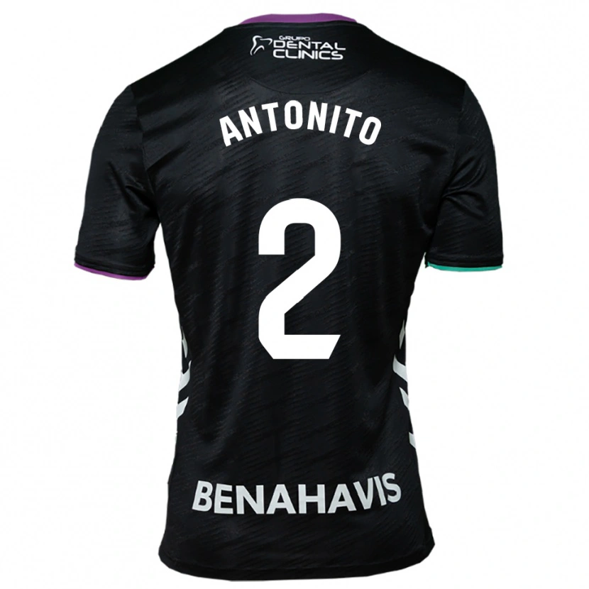 Danxen Hombre Camiseta Antoñito #2 Negro Morado Verde 2ª Equipación 2025/26 La Camisa