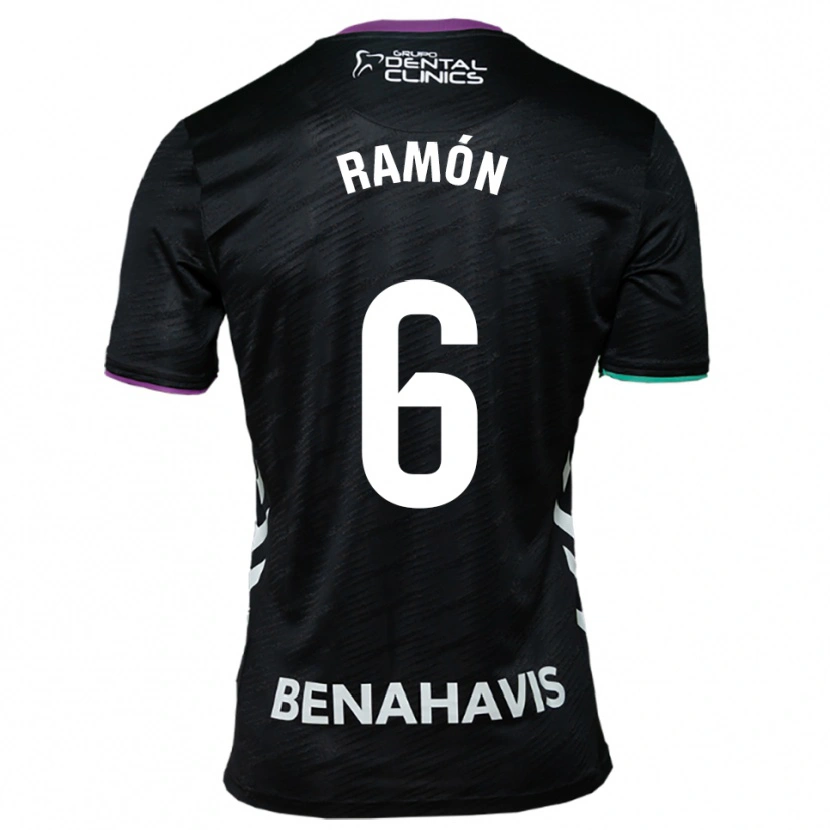 Danxen Hombre Camiseta Ramón Enríquez #6 Negro Morado Verde 2ª Equipación 2025/26 La Camisa