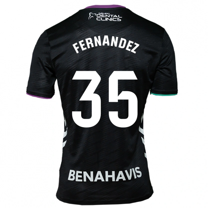 Danxen Hombre Camiseta Inés Fernández #35 Negro Morado Verde 2ª Equipación 2025/26 La Camisa