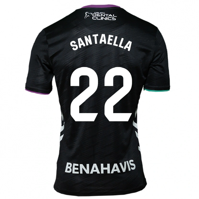 Danxen Hombre Camiseta Miguel Santaella #22 Negro Morado Verde 2ª Equipación 2025/26 La Camisa