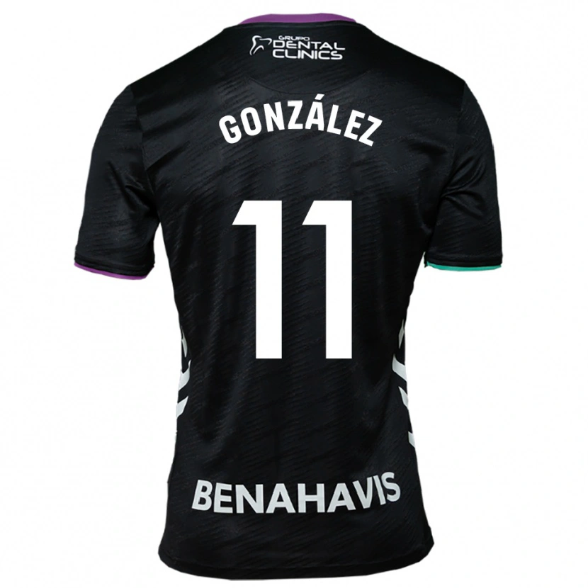 Danxen Hombre Camiseta Óscar González #11 Negro Morado Verde 2ª Equipación 2025/26 La Camisa