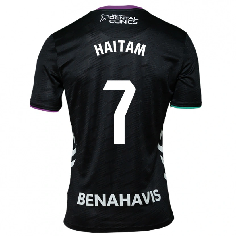 Danxen Hombre Camiseta Haitam Abaida #7 Negro Morado Verde 2ª Equipación 2025/26 La Camisa