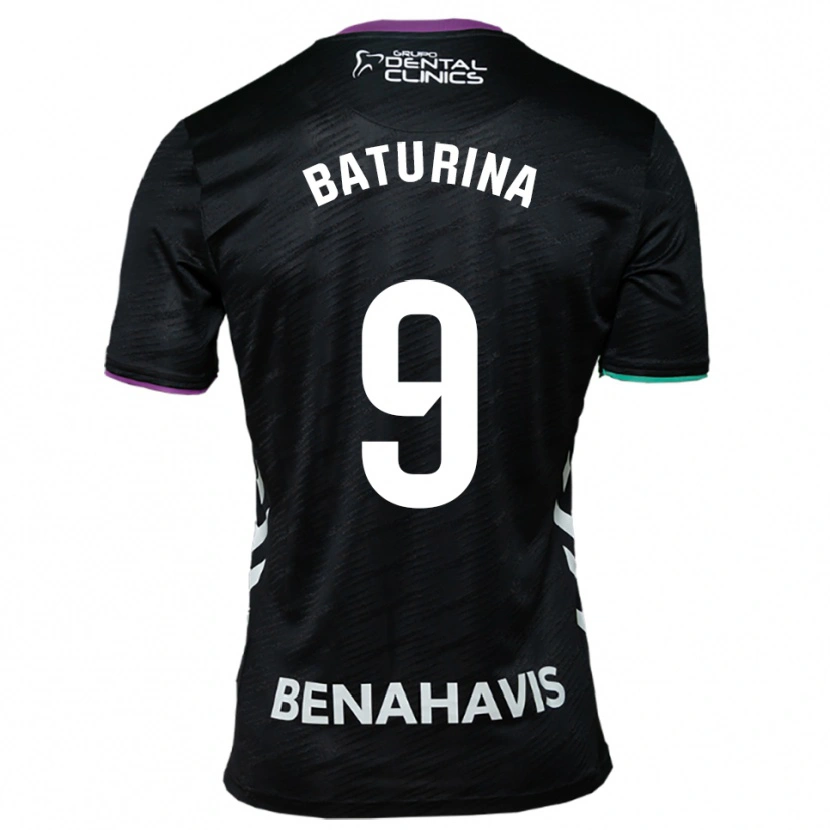 Danxen Hombre Camiseta Roko Baturina #9 Negro Morado Verde 2ª Equipación 2025/26 La Camisa