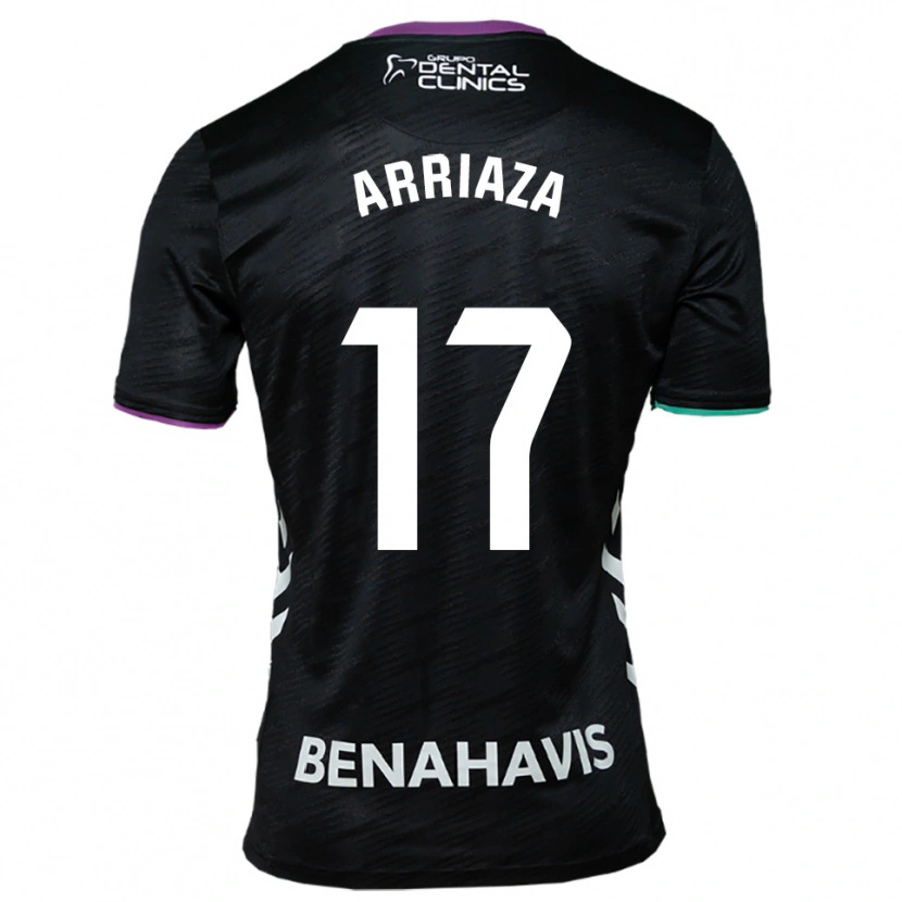 Danxen Hombre Camiseta Pablo Arriaza #17 Negro Morado Verde 2ª Equipación 2025/26 La Camisa