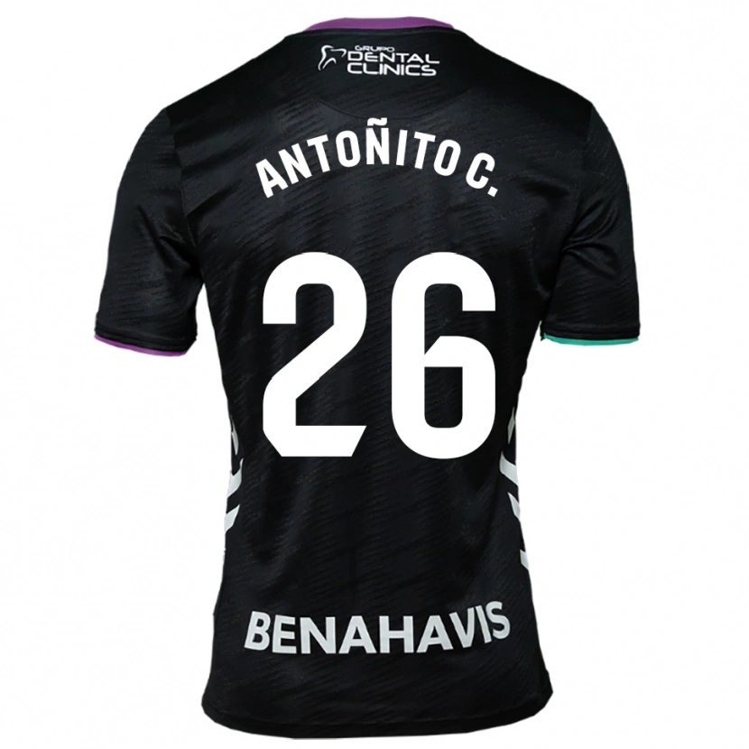Danxen Hombre Camiseta Antonio Cordero #26 Negro Morado Verde 2ª Equipación 2025/26 La Camisa