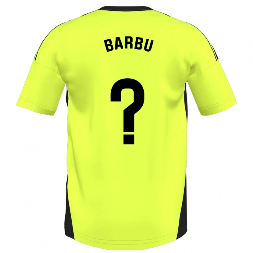 Danxen Hombre Camiseta Álex Barbu #0 Amarillo Fluorescente 2ª Equipación 2025/26 La Camisa