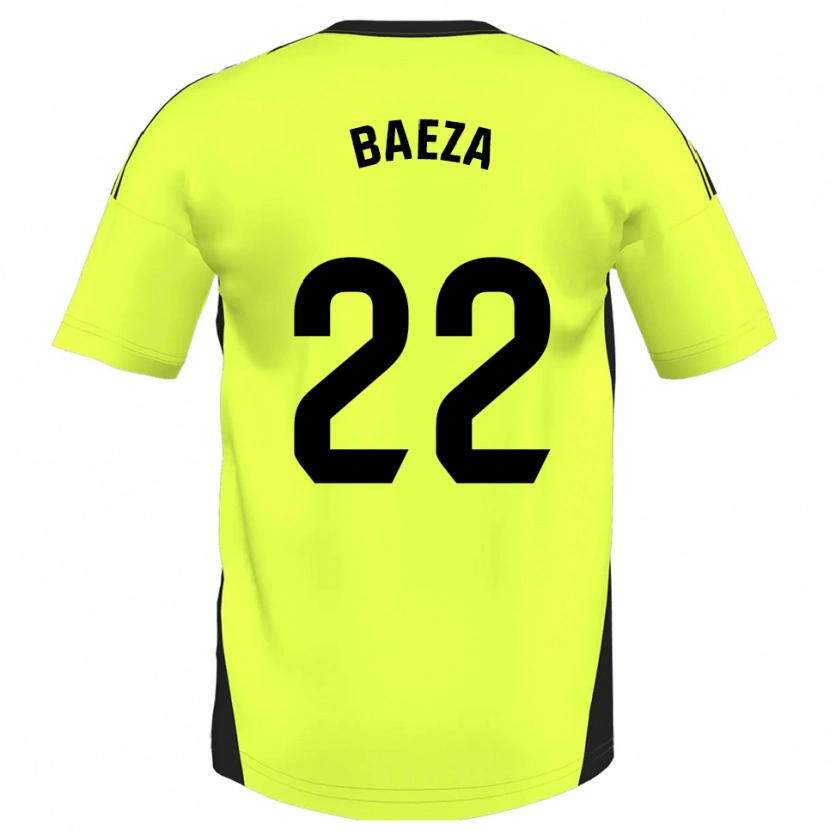 Danxen Hombre Camiseta Miguel Baeza #22 Amarillo Fluorescente 2ª Equipación 2025/26 La Camisa