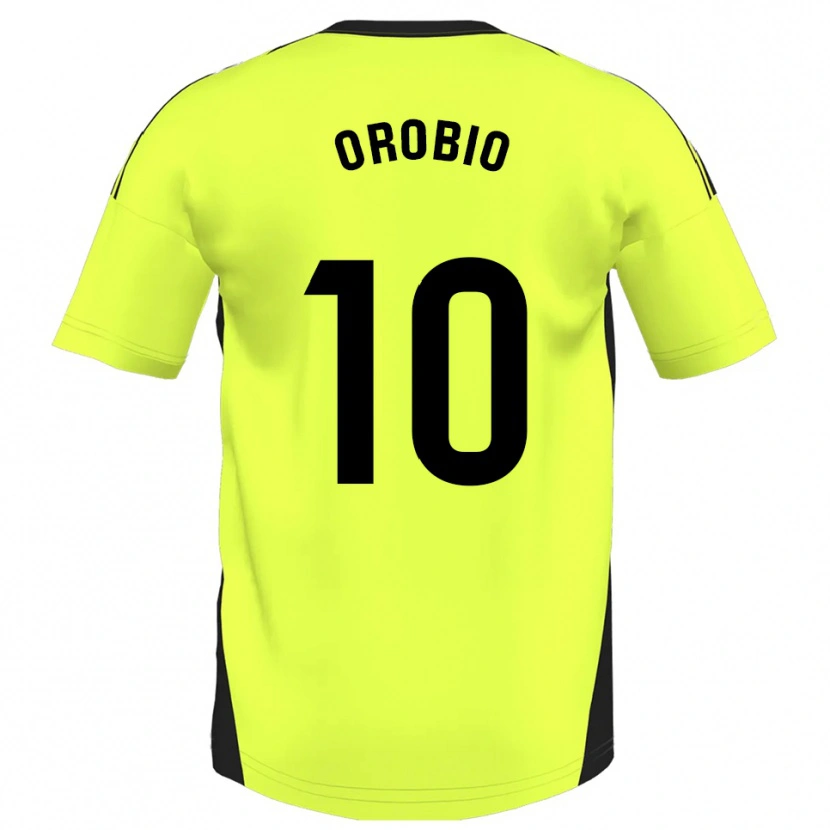 Danxen Hombre Camiseta Ekhiotz Orobio #10 Amarillo Fluorescente 2ª Equipación 2025/26 La Camisa