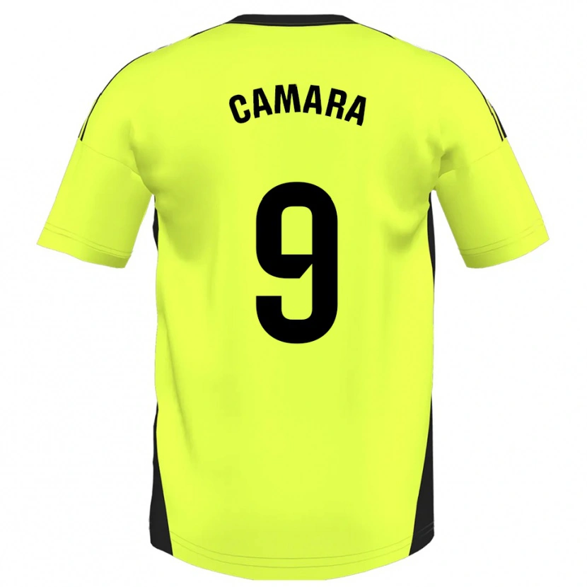 Danxen Hombre Camiseta Aaron Cámara #9 Amarillo Fluorescente 2ª Equipación 2025/26 La Camisa