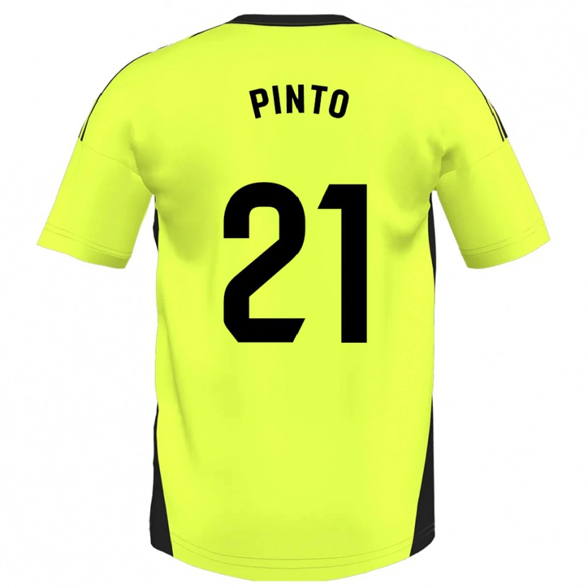 Danxen Hombre Camiseta Yidne Pinto #21 Amarillo Fluorescente 2ª Equipación 2025/26 La Camisa