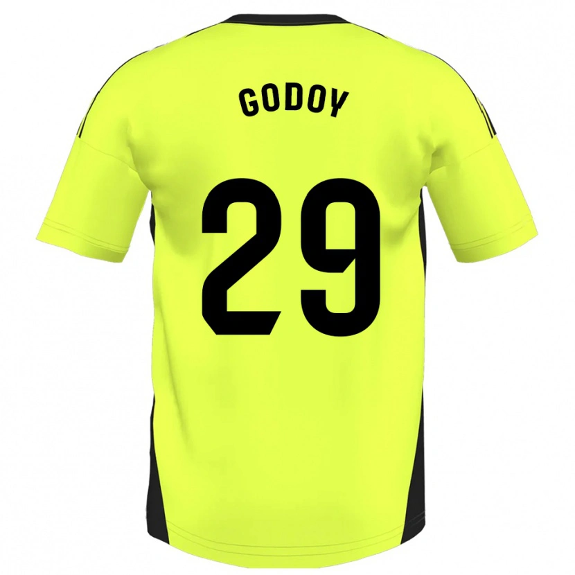 Danxen Hombre Camiseta Alan Godoy #29 Amarillo Fluorescente 2ª Equipación 2025/26 La Camisa
