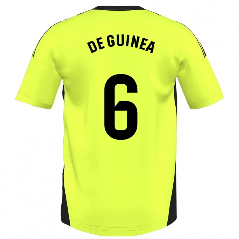 Danxen Hombre Camiseta Asier Ortiz De Guinea #6 Amarillo Fluorescente 2ª Equipación 2025/26 La Camisa