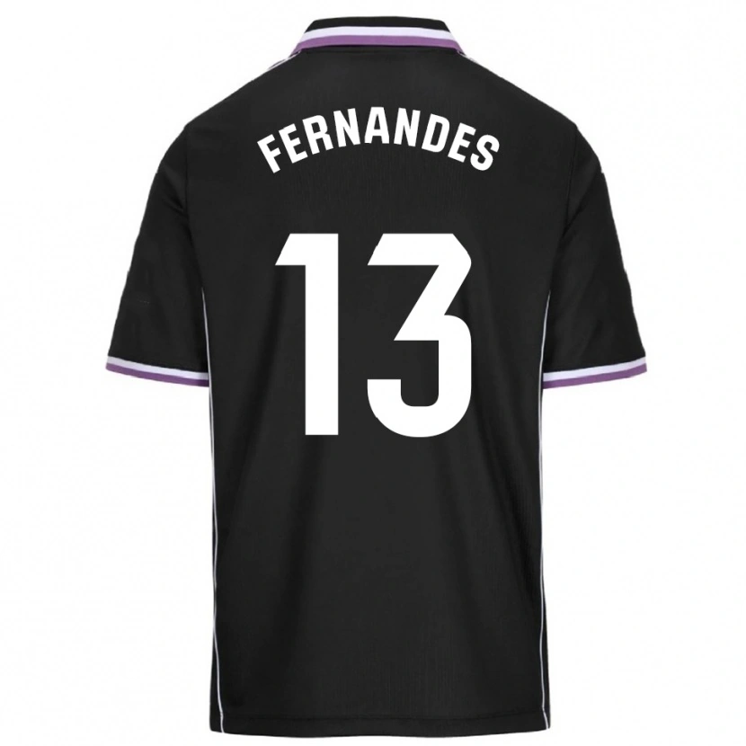 Danxen Hombre Camiseta Guilherme Fernandes #13 Morado Negro 2ª Equipación 2025/26 La Camisa
