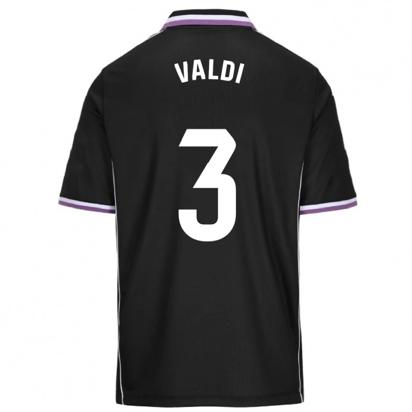 Danxen Hombre Camiseta Laura Valdivieso Velasco #3 Morado Negro 2ª Equipación 2025/26 La Camisa