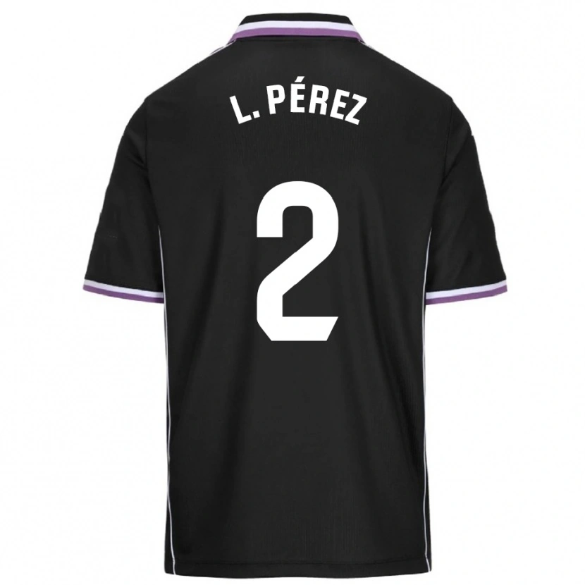 Danxen Hombre Camiseta Luis Pérez #2 Morado Negro 2ª Equipación 2025/26 La Camisa