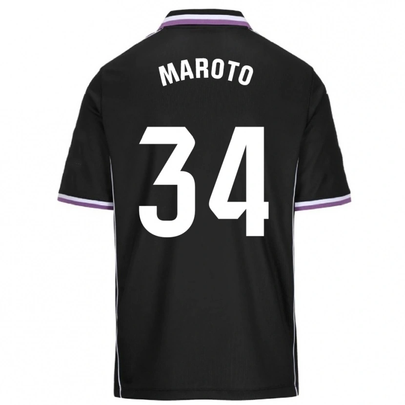 Danxen Hombre Camiseta Mario Maroto #34 Morado Negro 2ª Equipación 2025/26 La Camisa