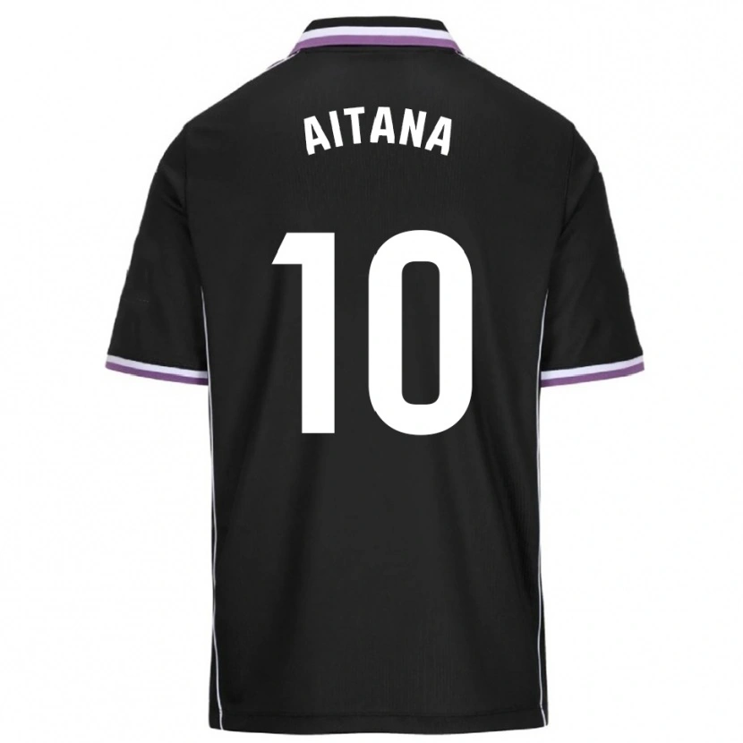 Danxen Hombre Camiseta Aitana Ruda Lara #10 Morado Negro 2ª Equipación 2025/26 La Camisa