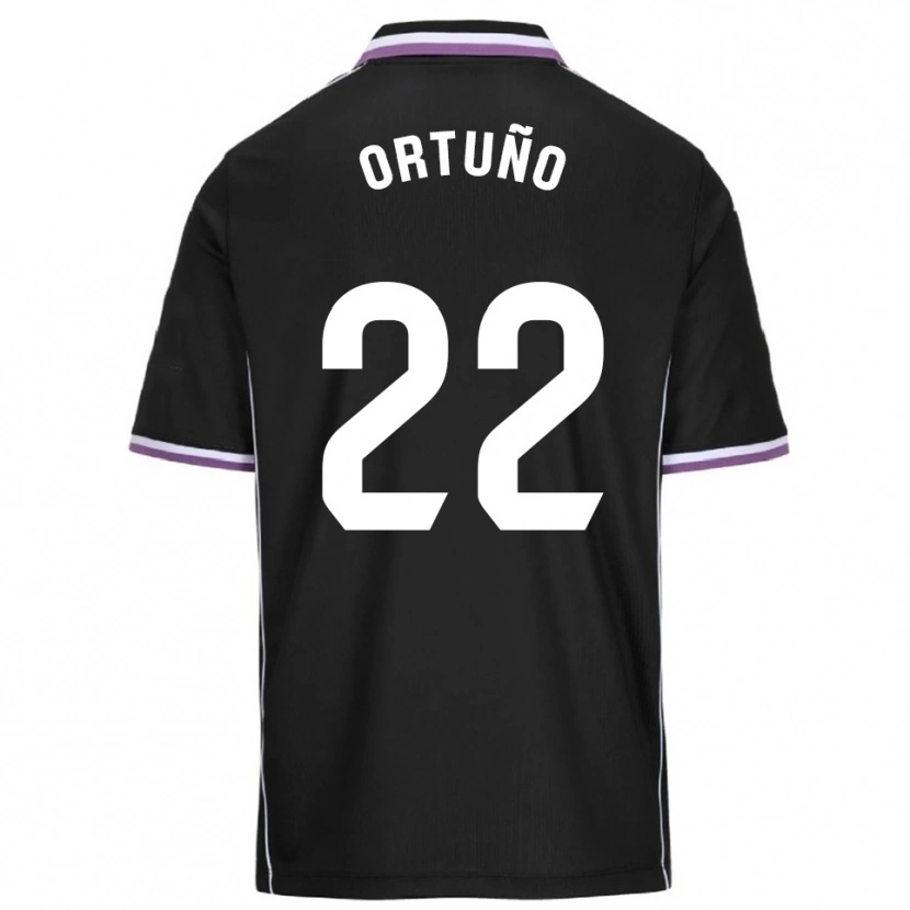 Danxen Hombre Camiseta Fran Ortuño #22 Morado Negro 2ª Equipación 2025/26 La Camisa