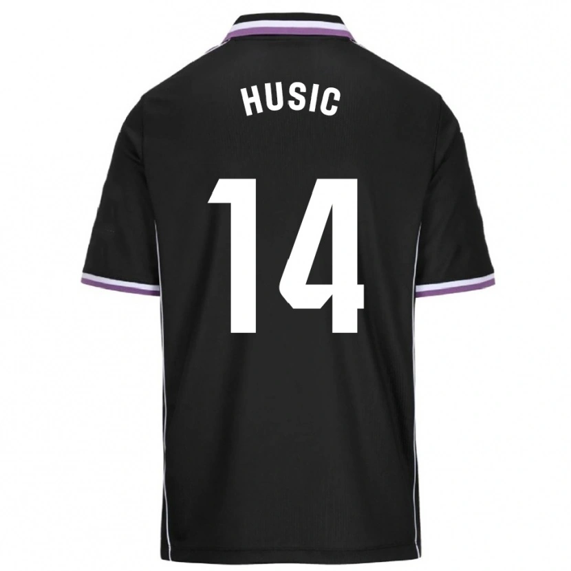 Danxen Hombre Camiseta Salih Husic #14 Morado Negro 2ª Equipación 2025/26 La Camisa
