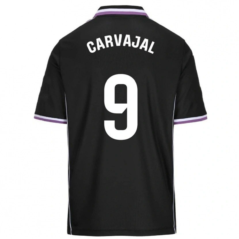 Danxen Hombre Camiseta Ángel Carvajal #9 Morado Negro 2ª Equipación 2025/26 La Camisa