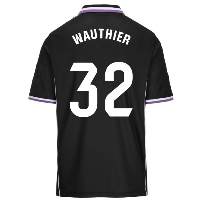 Danxen Hombre Camiseta Hugo Wauthier #32 Morado Negro 2ª Equipación 2025/26 La Camisa