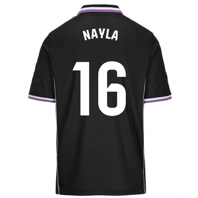 Danxen Hombre Camiseta Nayla Manrique Pajares #16 Morado Negro 2ª Equipación 2025/26 La Camisa