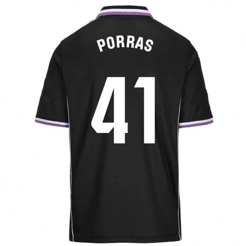 Danxen Hombre Camiseta César Porras #41 Morado Negro 2ª Equipación 2025/26 La Camisa