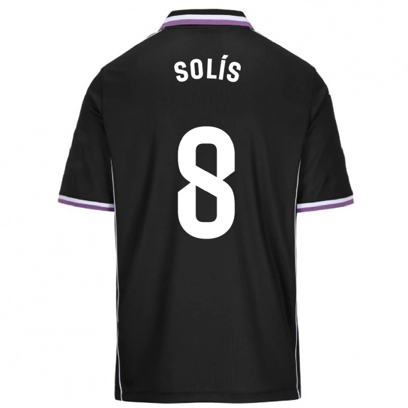 Danxen Hombre Camiseta Celia Solís Gómez #8 Morado Negro 2ª Equipación 2025/26 La Camisa