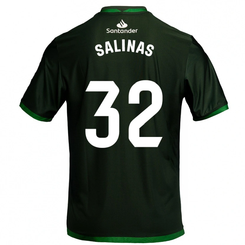 Danxen Hombre Camiseta Jorge Salinas #32 Verde Oscuro 2ª Equipación 2025/26 La Camisa