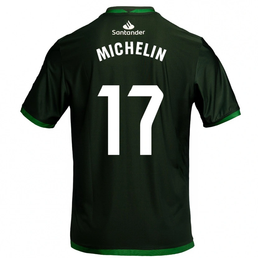 Danxen Hombre Camiseta Clément Michelin #17 Verde Oscuro 2ª Equipación 2025/26 La Camisa