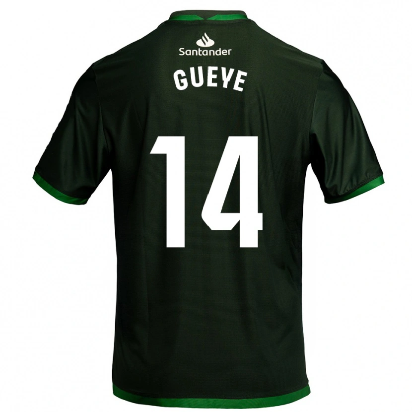 Danxen Hombre Camiseta Maguette Gueye #14 Verde Oscuro 2ª Equipación 2025/26 La Camisa