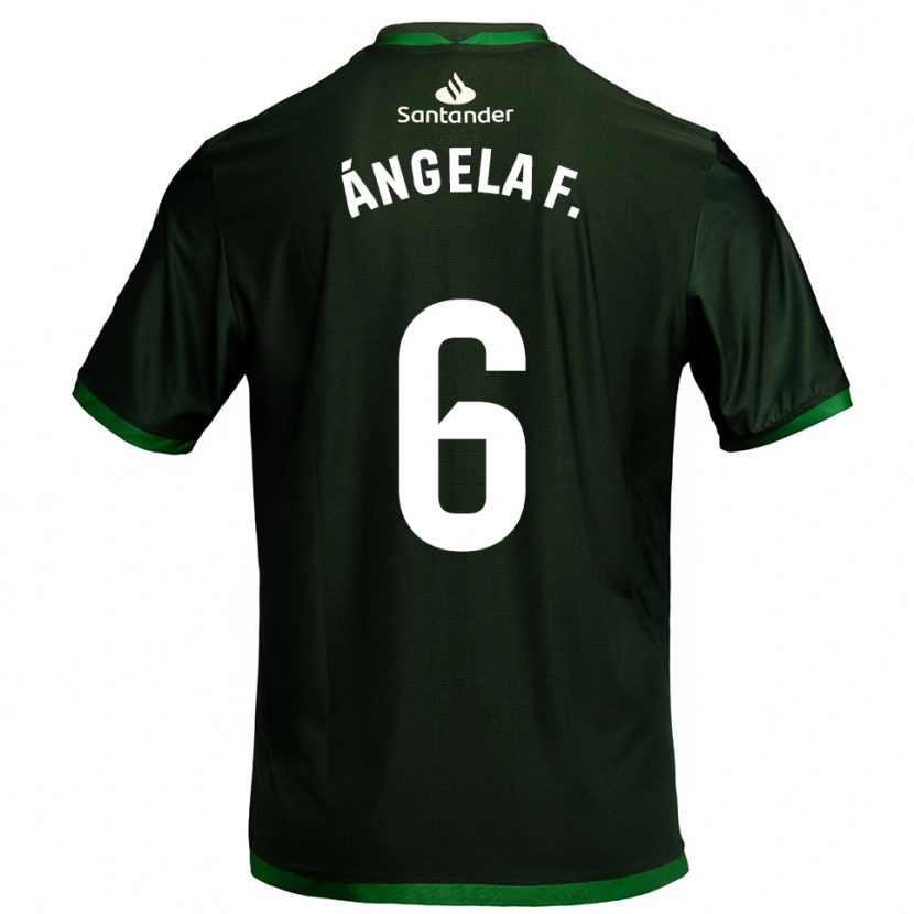 Danxen Hombre Camiseta Ángela Fernández Fraile #6 Verde Oscuro 2ª Equipación 2025/26 La Camisa