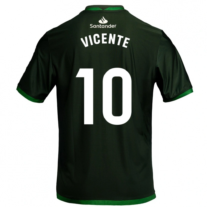 Danxen Hombre Camiseta Iñigo Vicente #10 Verde Oscuro 2ª Equipación 2025/26 La Camisa