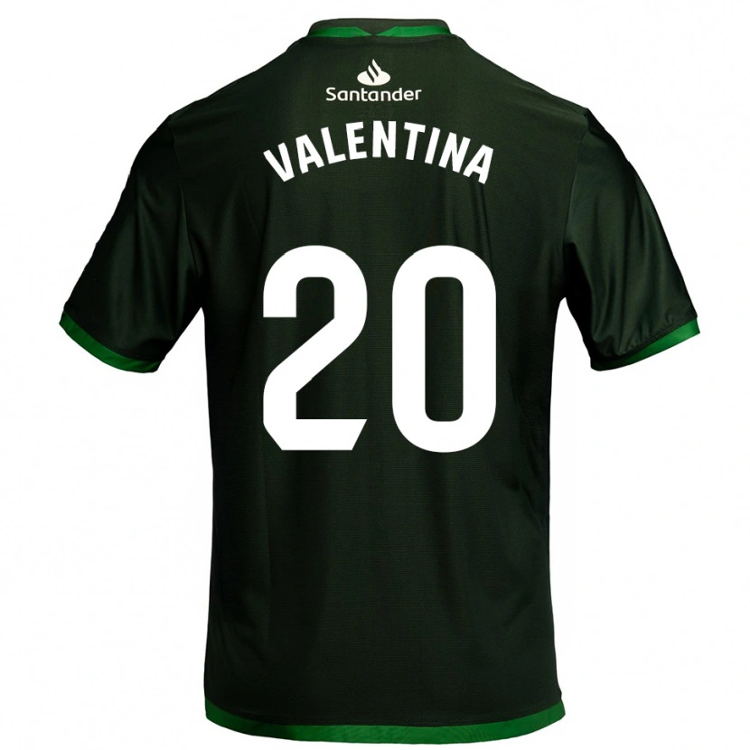 Danxen Hombre Camiseta Valentina Lucumi Montoya #20 Verde Oscuro 2ª Equipación 2025/26 La Camisa