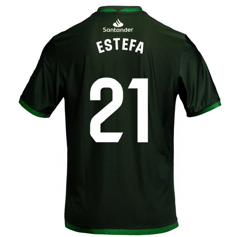 Danxen Hombre Camiseta Estefanía Torralba Pareja #21 Verde Oscuro 2ª Equipación 2025/26 La Camisa