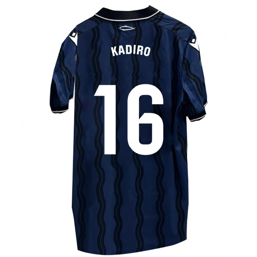 Danxen Hombre Camiseta Mohamed Kadiro #16 Azul Oscuro Negro 2ª Equipación 2025/26 La Camisa