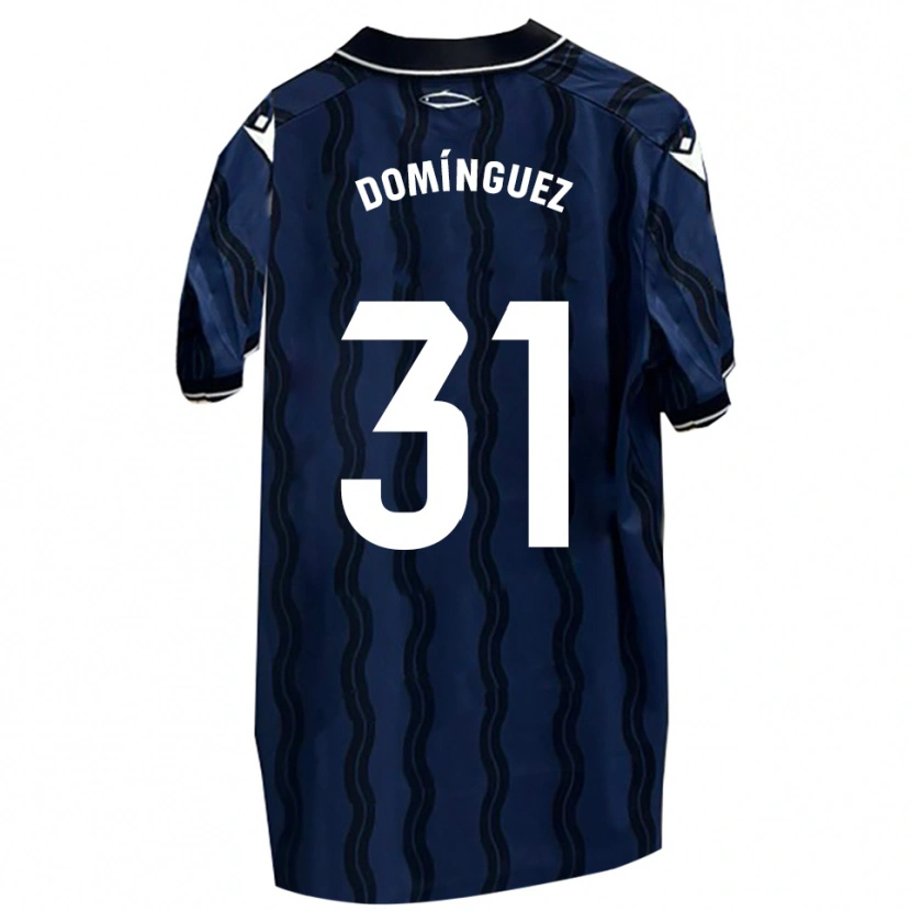 Danxen Hombre Camiseta Curro Domínguez #31 Azul Oscuro Negro 2ª Equipación 2025/26 La Camisa