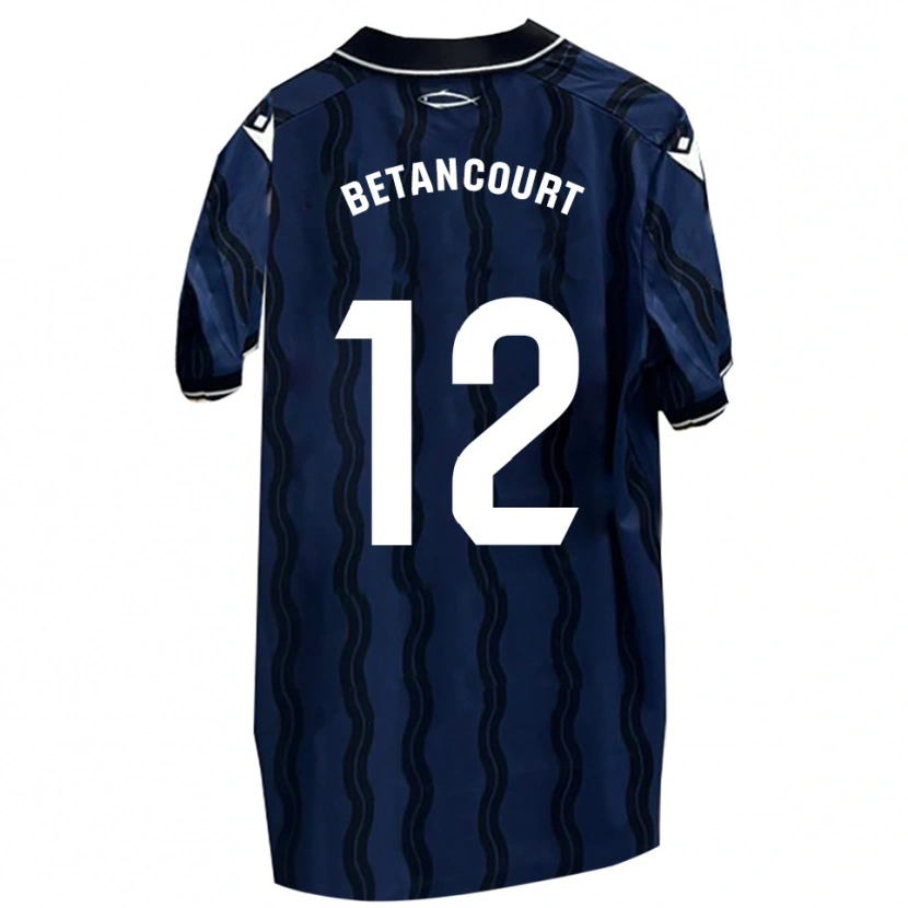 Danxen Hombre Camiseta Arick Betancourt #12 Azul Oscuro Negro 2ª Equipación 2025/26 La Camisa