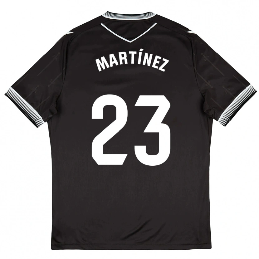 Danxen Hombre Camiseta Jan Martínez #23 Negro Blanco 2ª Equipación 2025/26 La Camisa