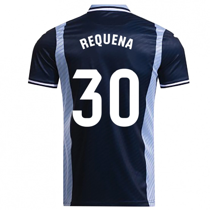 Danxen Hombre Camiseta Dani Requena #30 Azul Marino Celeste 2ª Equipación 2025/26 La Camisa