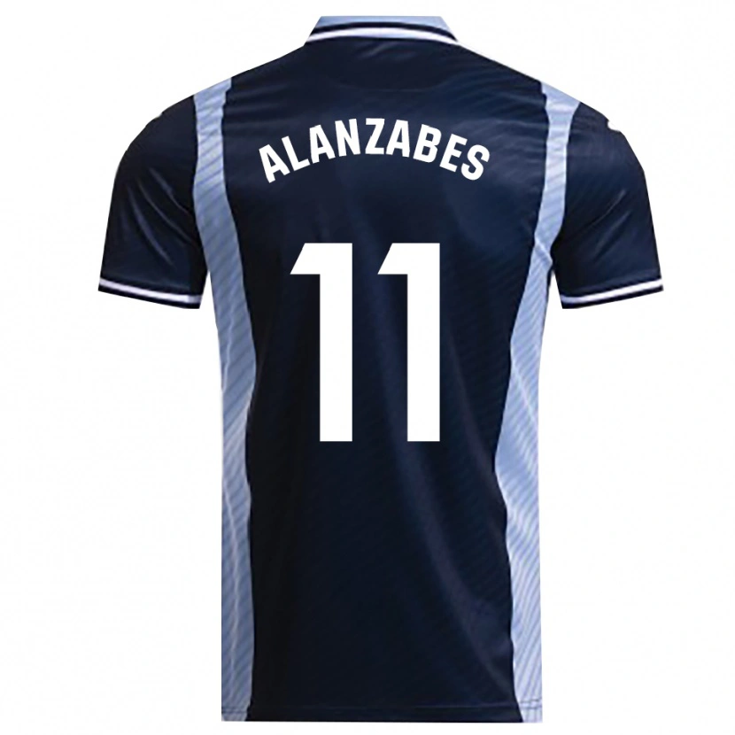 Danxen Hombre Camiseta Marta Alanzabes León #11 Azul Marino Celeste 2ª Equipación 2025/26 La Camisa