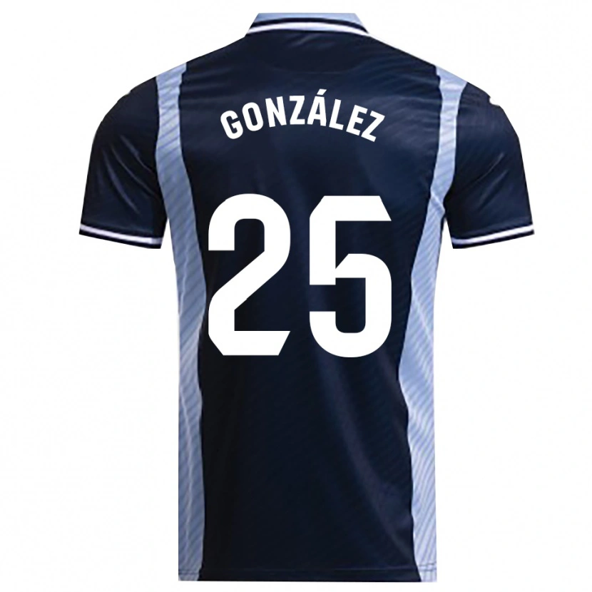 Danxen Hombre Camiseta Dani González #25 Azul Marino Celeste 2ª Equipación 2025/26 La Camisa
