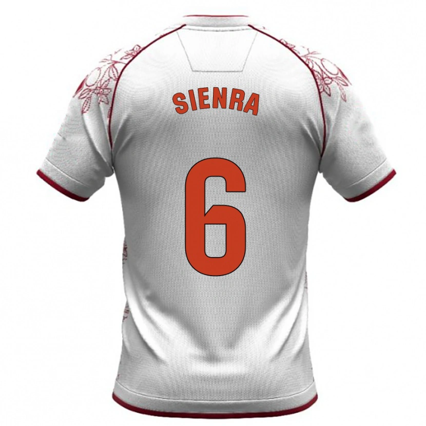 Danxen Hombre Camiseta Agustín Sienra #6 Blanco Burdeos 2ª Equipación 2025/26 La Camisa